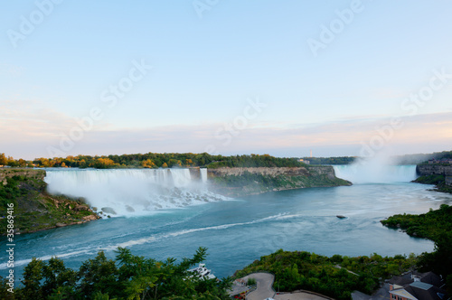 American and Canadian Falls at Niagara