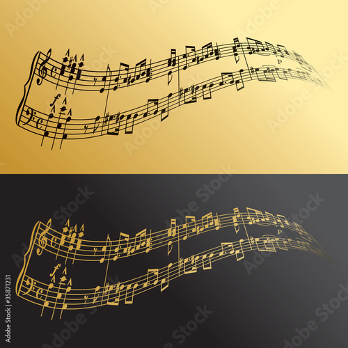 Musical symbols gold&black