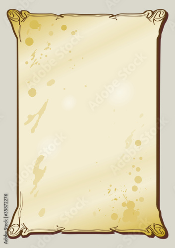 pergamena vecchia e sporca in verticale