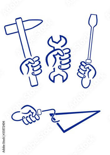 Handwerker Piktogramme