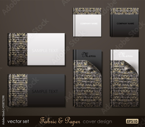 Fabric and Paper composite cover design.