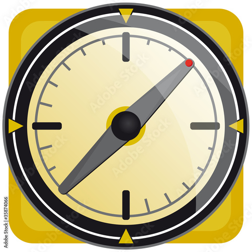 Kompass mit Golduntergrund