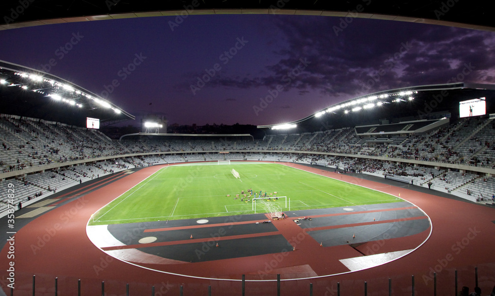 Fototapeta premium soccer stadium at night