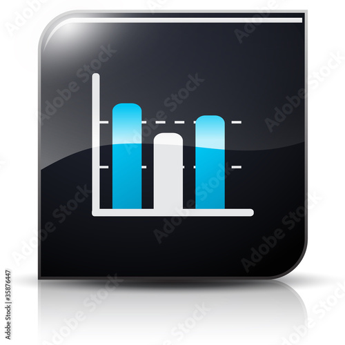 Symbole glossy vectoriel diagramme bâtons