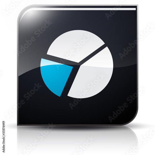 Symbole glossy vectoriel diagramme circulaire