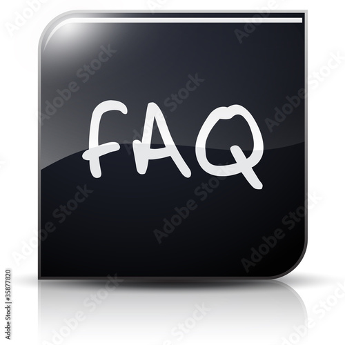 Symbole glossy vectoriel FAQ