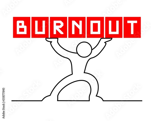 Figur mit Burnout