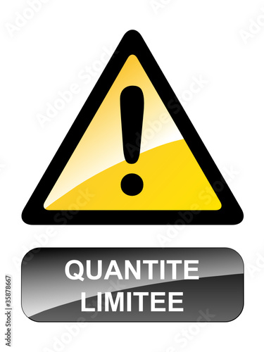 Panneau "QUANTITE LIMITEE" (offre spéciale stock soldes tampon)