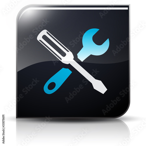 Symbole glossy vectoriel outils SAV réglage option
