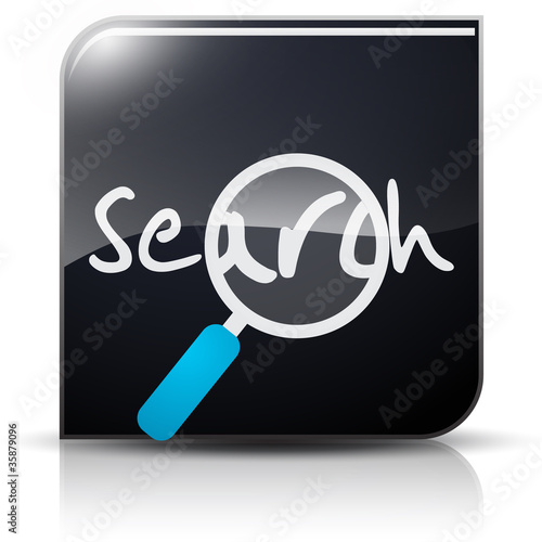 Symbole glossy vectoriel loupe recherche