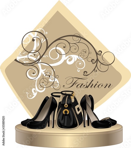 Shoes and fashion handbag