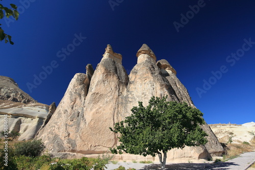 Fairy Chimneys rock formations in Cappadocia, Turkey