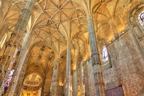 Obraz na płótnie interior of Jeronimos Monastery Lisbon, Portugal w salonie