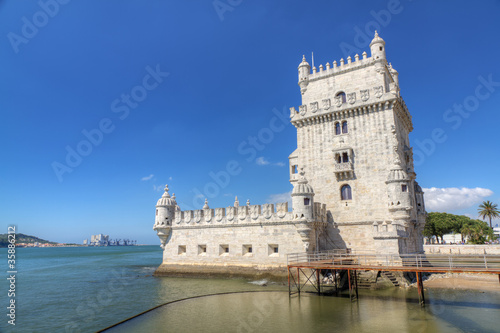 Obraz na płótnie fortress Lisbon Belem Tower, Portugal w salonie