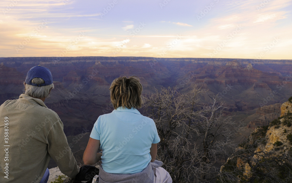 Sunset over Grand Canyon Arizona USA