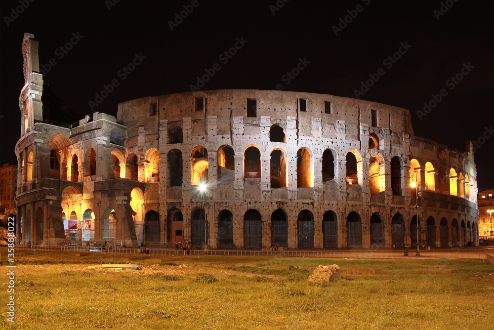 Colloseum of Rome at night