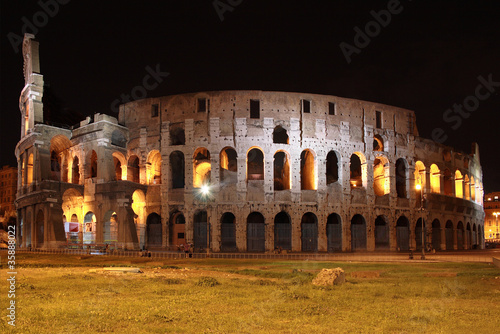 Colloseum of Rome at night