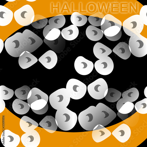 Halloween - evil white eyes