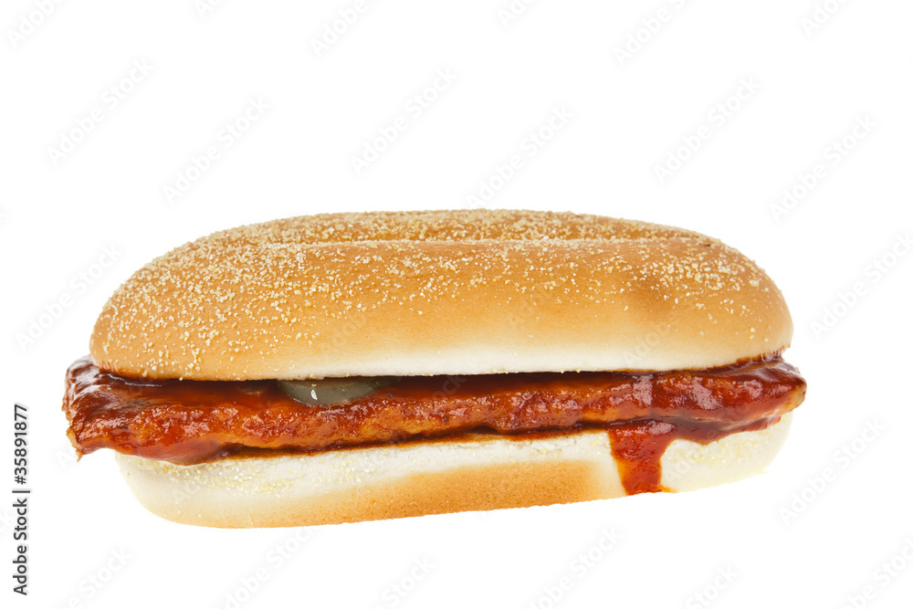 Bread, big sandwich hamburger on white background Bread, big sandwich hamburger on white background