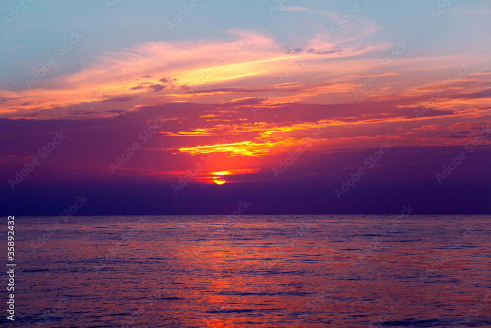Mediterranean sea sunrise water horizon