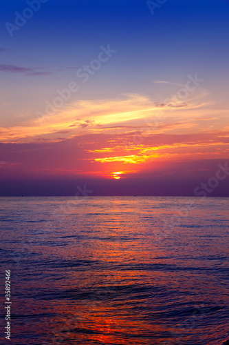 Mediterranean sea sunrise water horizon