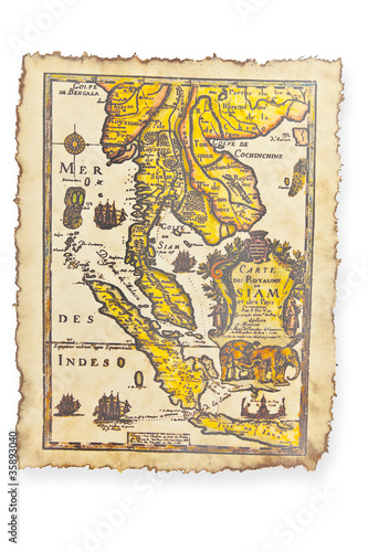 Antique map, Thailand