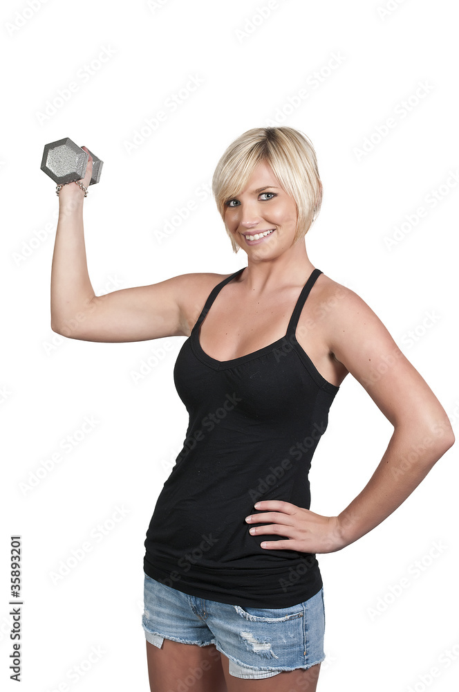 Woman Working with Weights Woman Working with Weights
