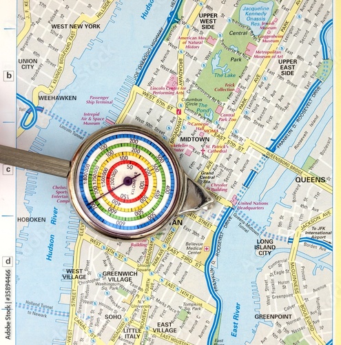 Stainless Steel Map Measurer and Map