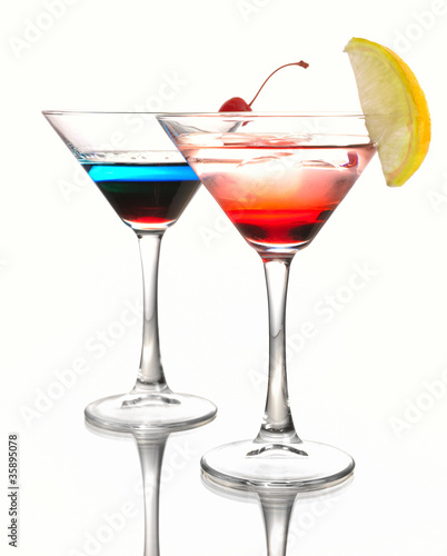 Two cocktail martini