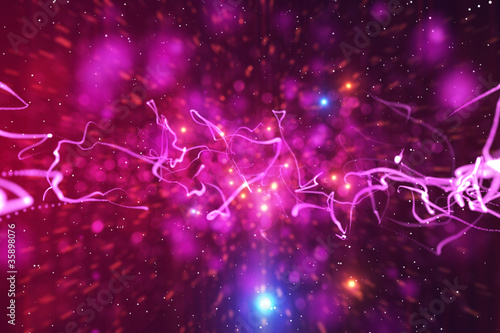 Abstract purple particles background