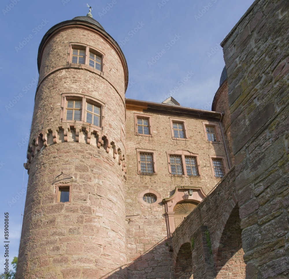 Wertheim Castle detail in sunny ambiance