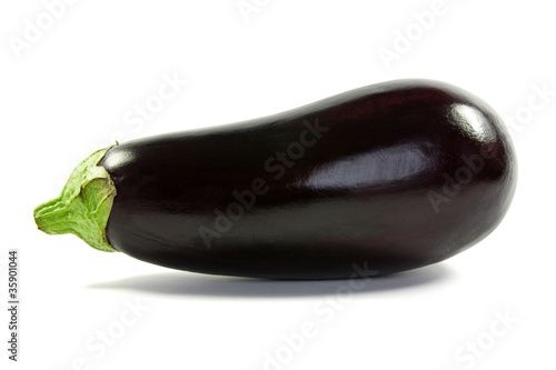 aubergine on white background