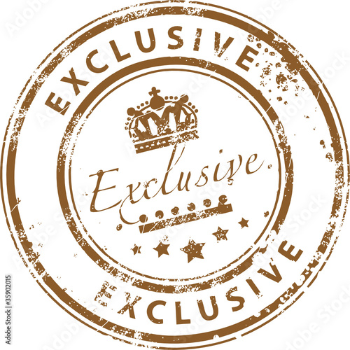 Stamp with the word exclusive written inside