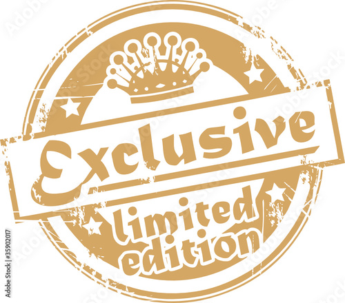 Stamp with the words exclusive - limited edition