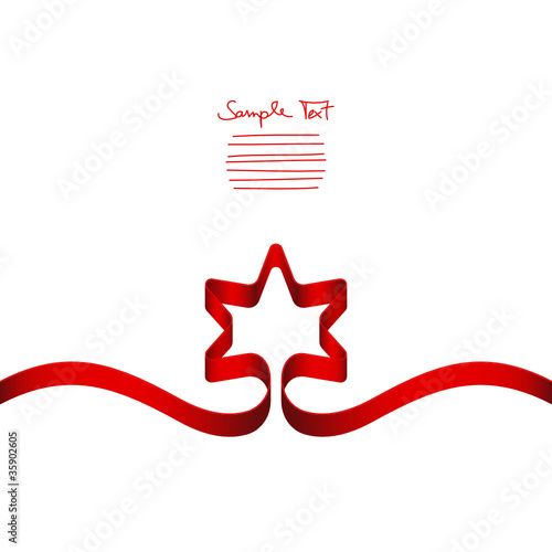 Red Ribbon Christmas Star
