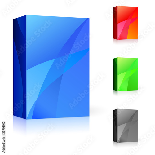 CD box of different colors