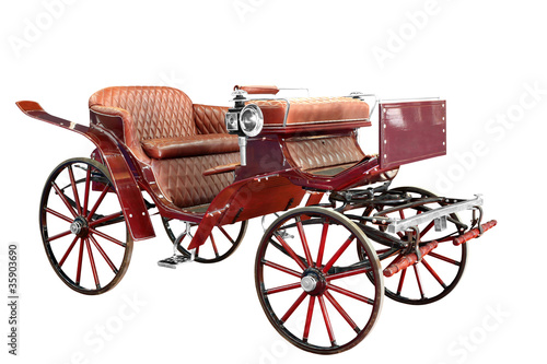 Canvas Print vintage carriage isolated on white