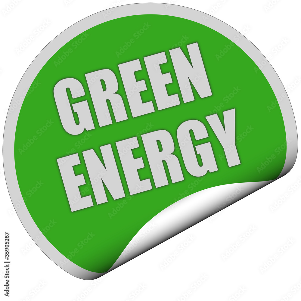 Sticker grün rund crul unten GREEN ENERGY Sticker grün rund crul unten GREEN ENERGY
