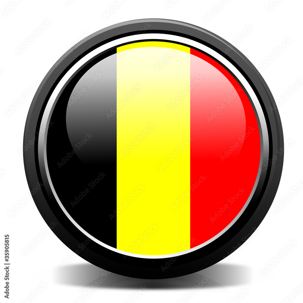 Fototapeta premium belgium flag button