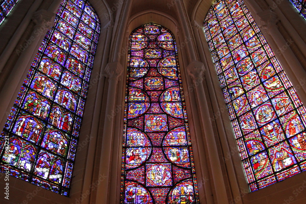 Vitrail de la Cathédrale NotreDame de Chartres Stock Photo Adobe Stock