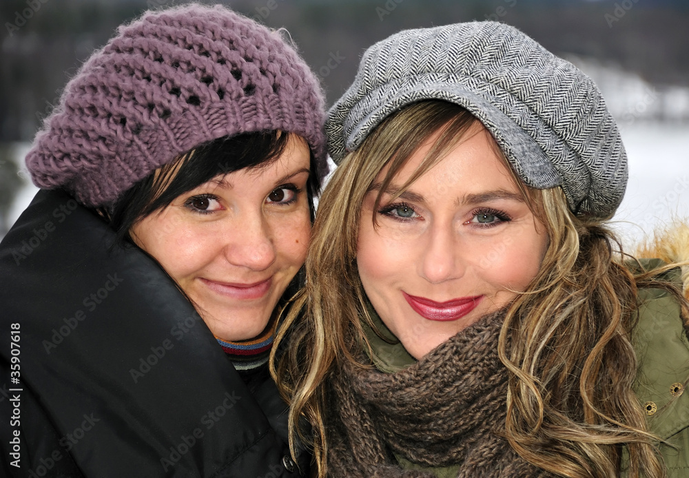 Outdoor portrait of true friends Outdoor portrait of true friends