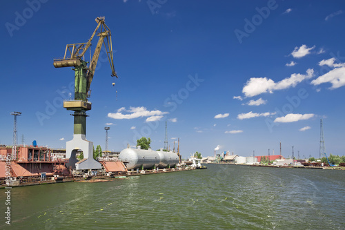 Cargo harbor in Poland - Gdansk - Danzig. photo