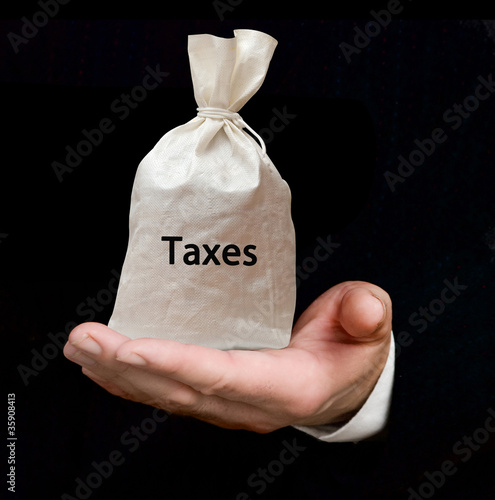 Fototapeta Bag with taxes