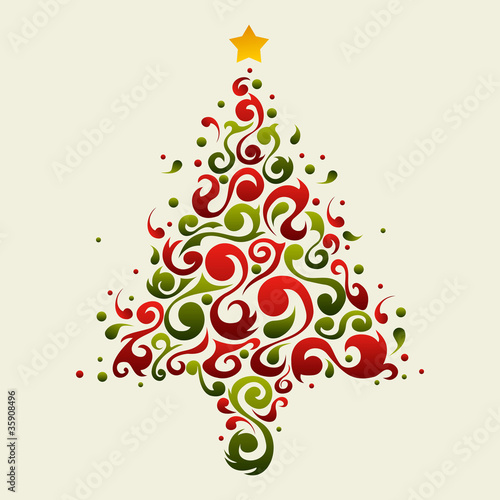 Plant ornamental christmas tree