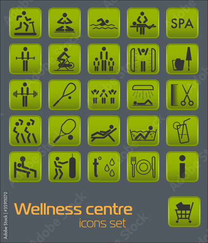 Fitness icons set
