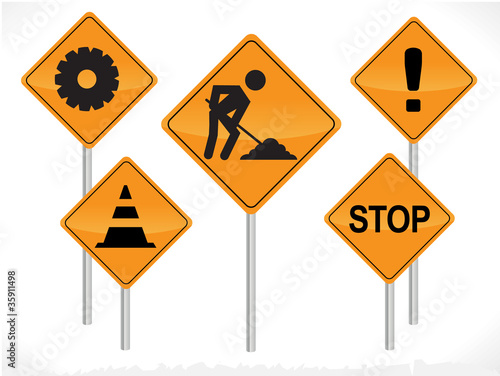 Vector Construction Signs