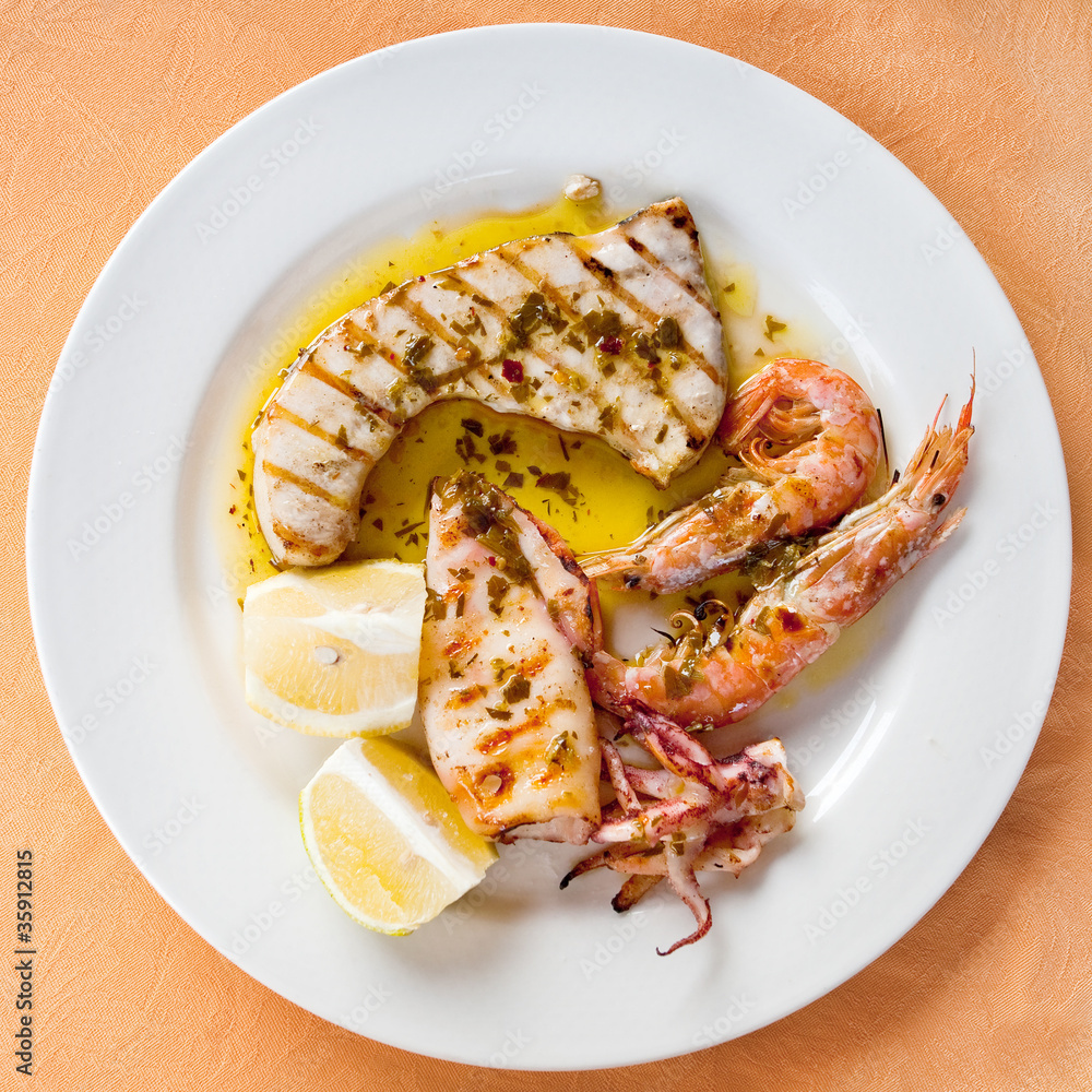 grilled fish mix grilled fish mix