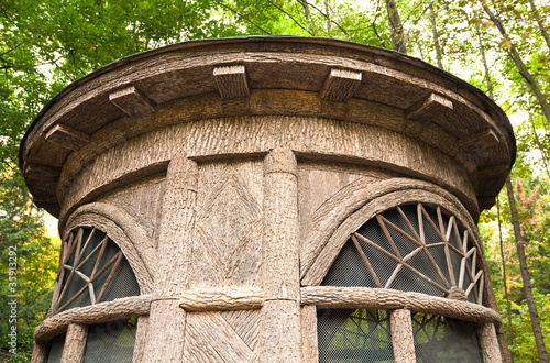 Wooden belvedere  fragment photo