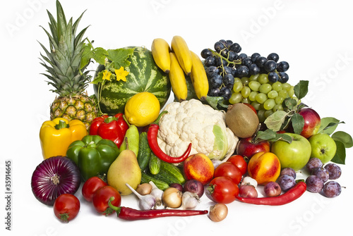 Fototapeta Naklejka Na Ścianę i Meble -  The group of fruits and vegetables