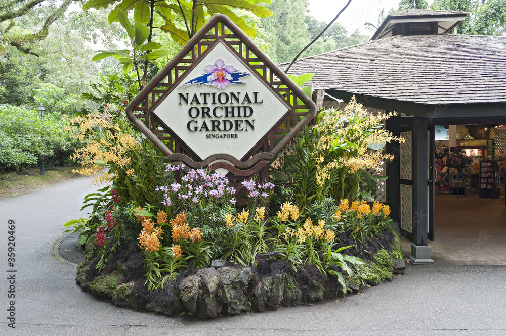 Naklejka premium Singapore National Orchid Garden